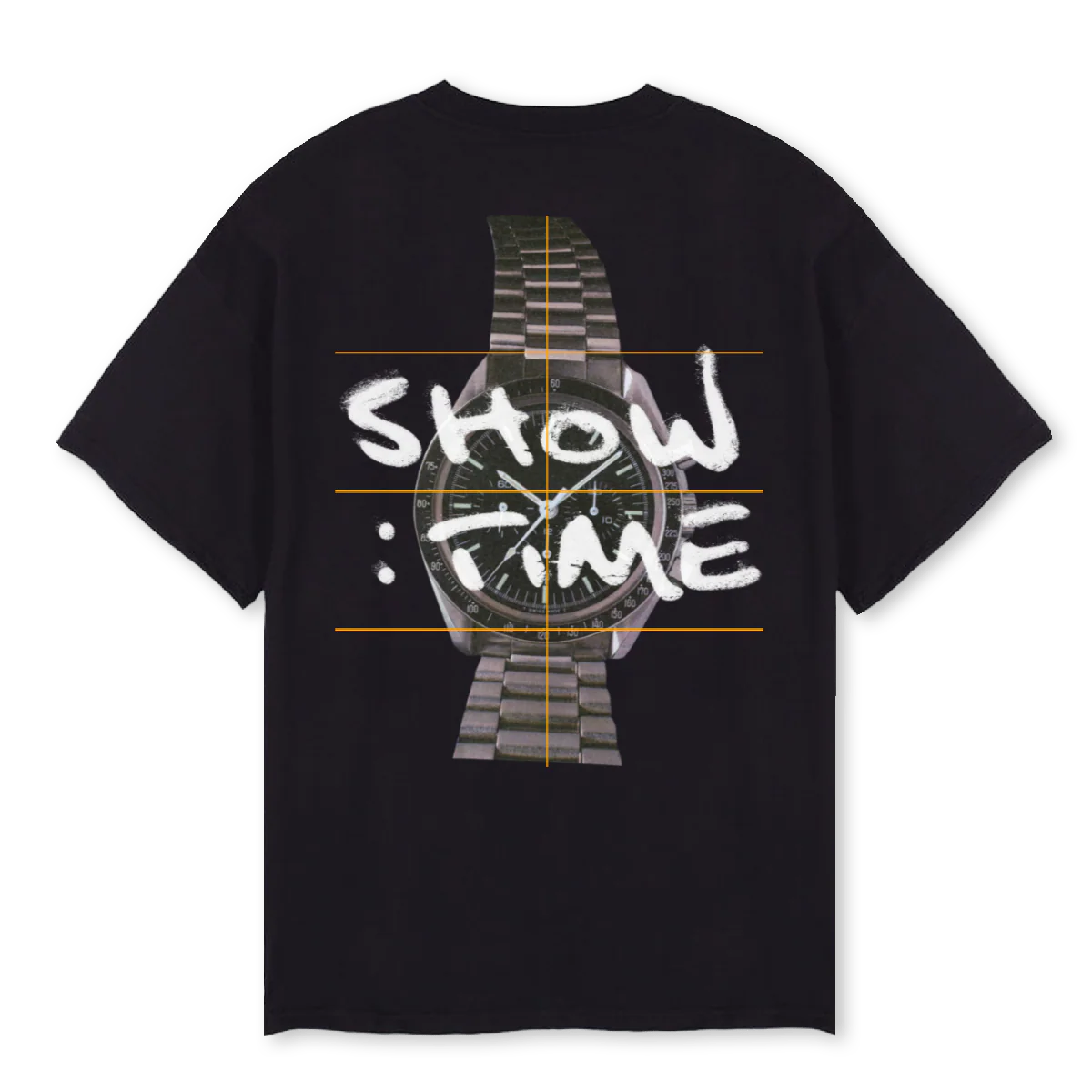 WATCH Black Oversized Tee. - Image 2