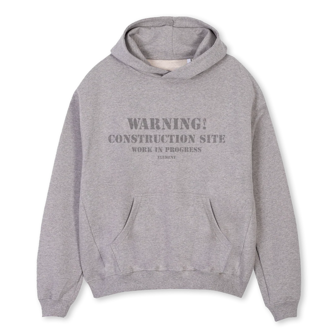 WCSWIP ELEMENT Grey Marl Oversized Hoodie.