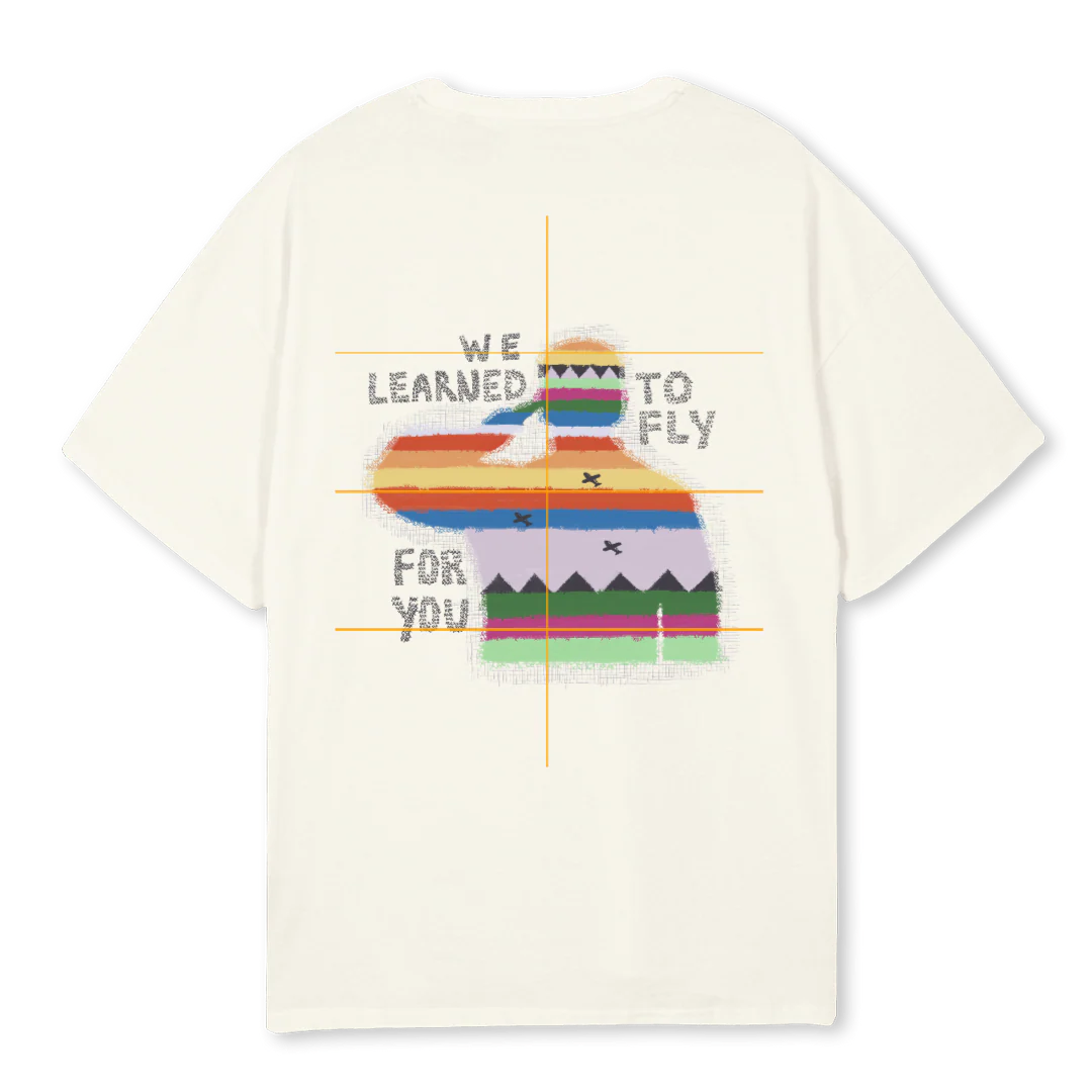 WEFLY Cream Oversized Tee. - Image 2