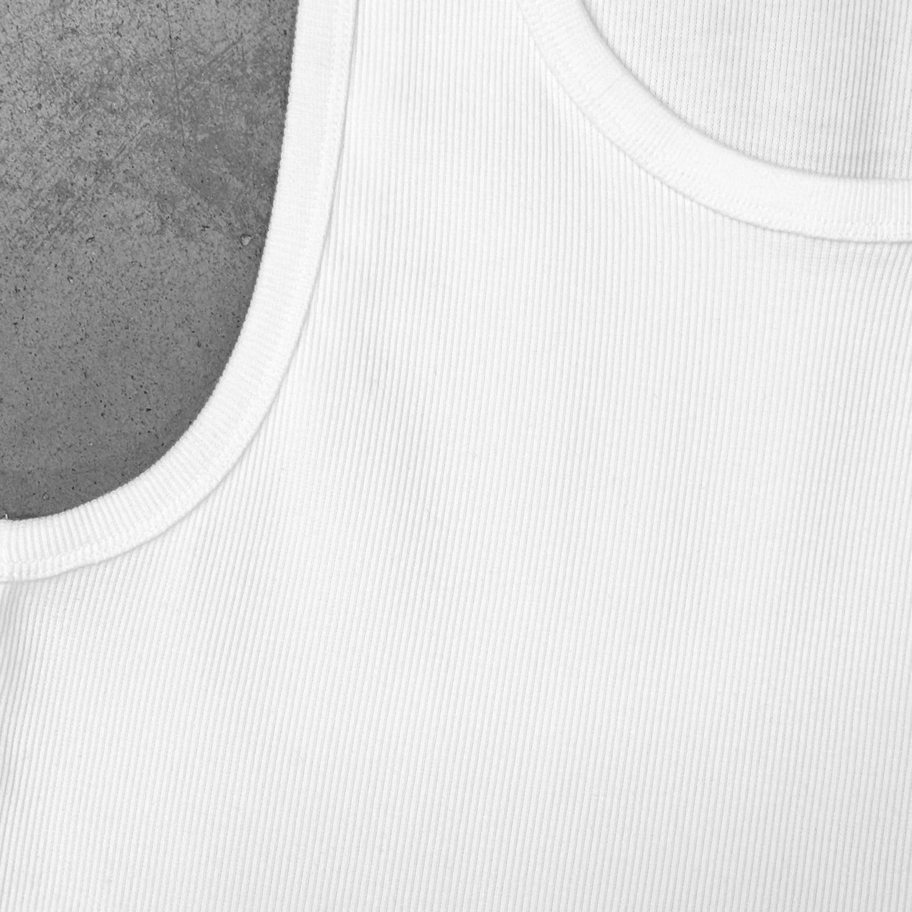 White Slim Ribbed Tank. - Image 10
