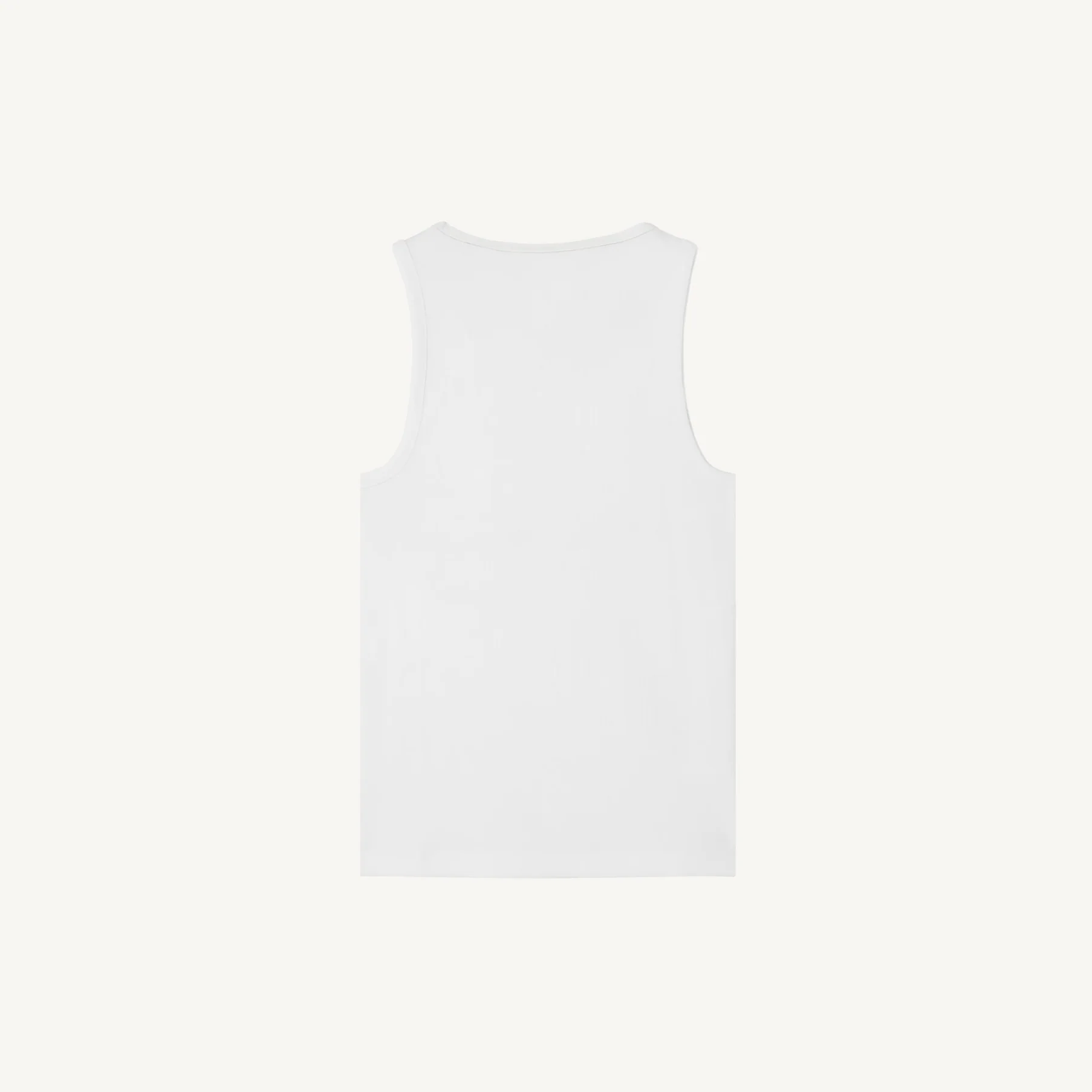 White Slim Ribbed Tank. - Image 11
