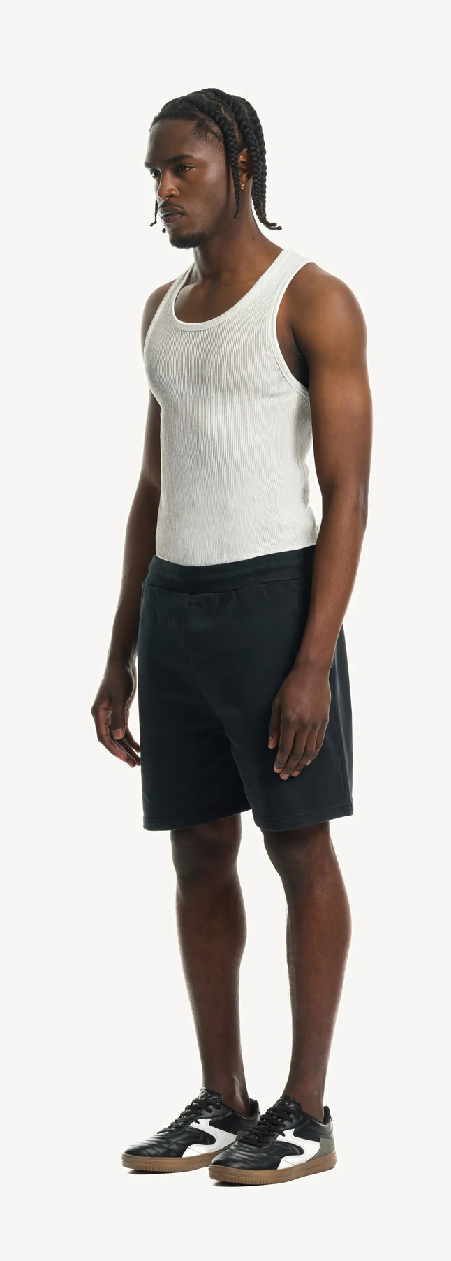 White Slim Ribbed Tank. - Image 9