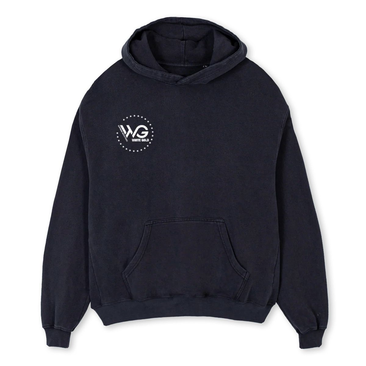 WHITEGOLD Vintage Black Oversized Hoodie.