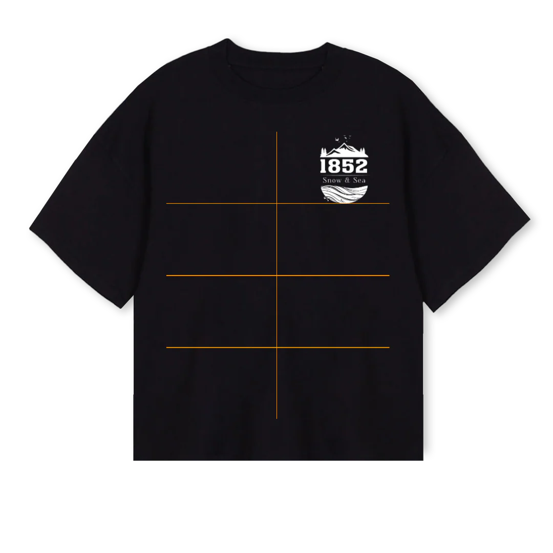 WHITEONBLACKSNO Black Oversized Boxy Tee.
