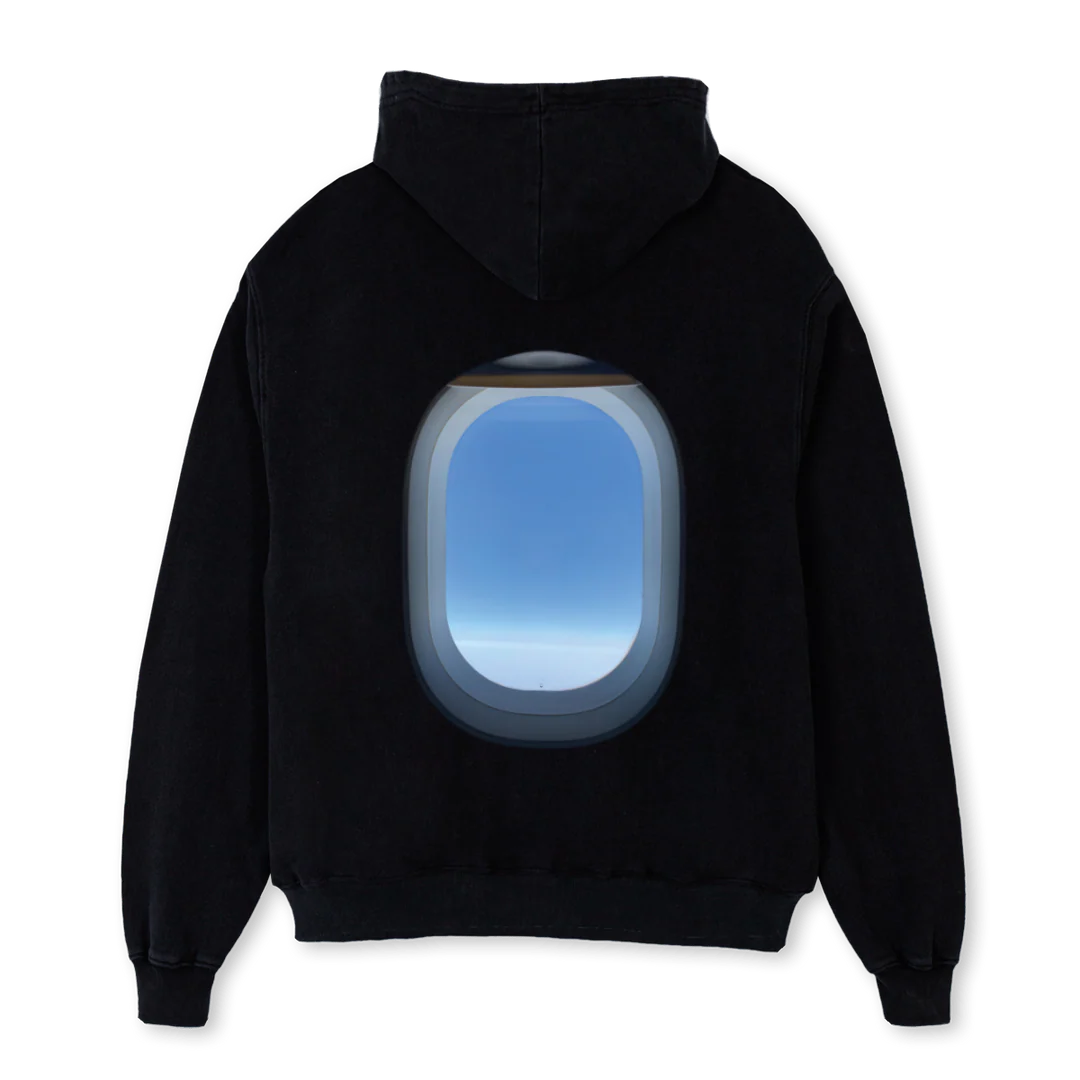 WINDOW Black Oversized Hoodie. - Image 2