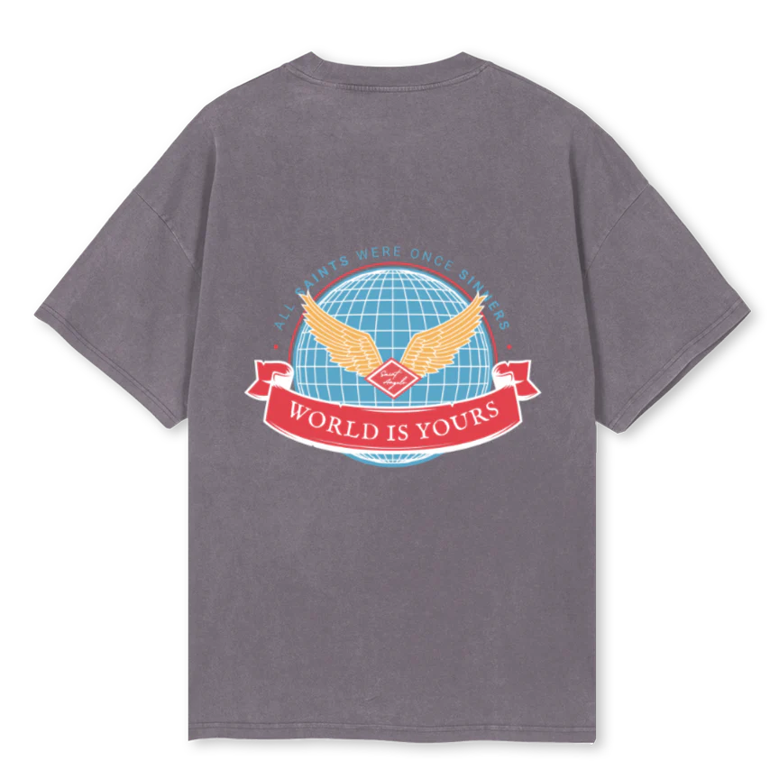 WIY  Pigment Grey Oversized Tee. - Image 2