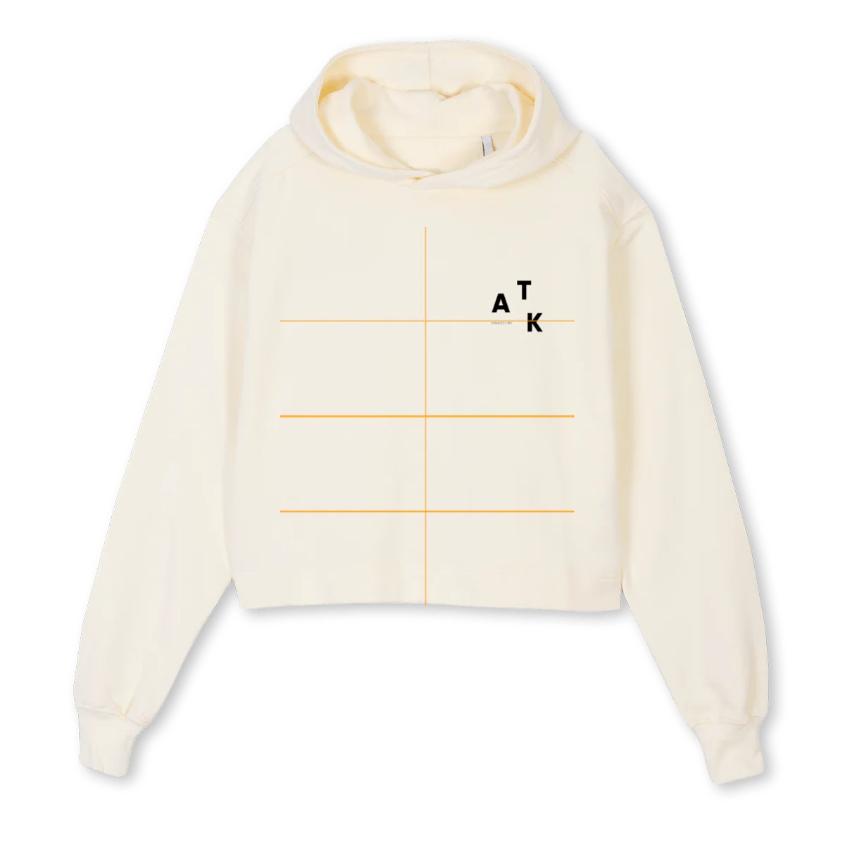 WMNHOODIECREAM Cream Cropped Hoodie.