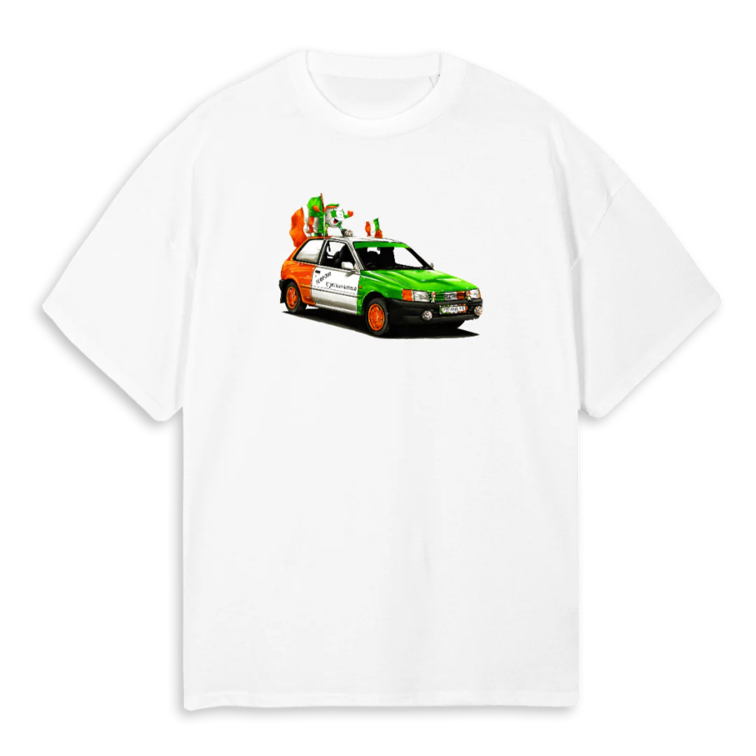 WORLDCUPCAR White Oversized Tee.