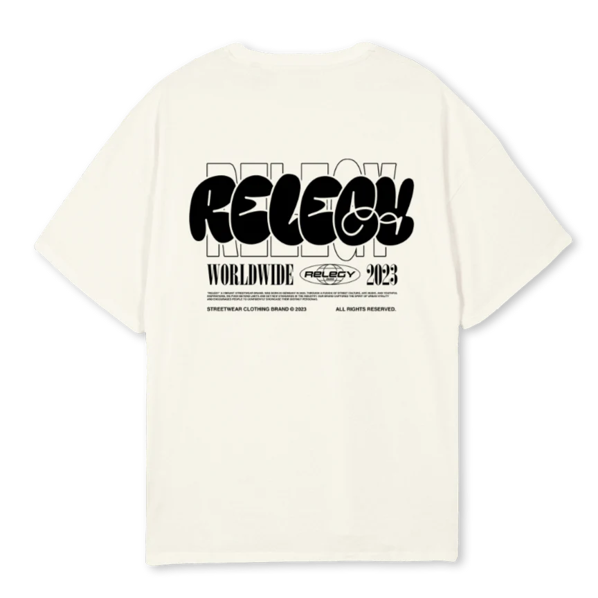 WORLDWIDE  Cream Oversized Tee. - Image 2