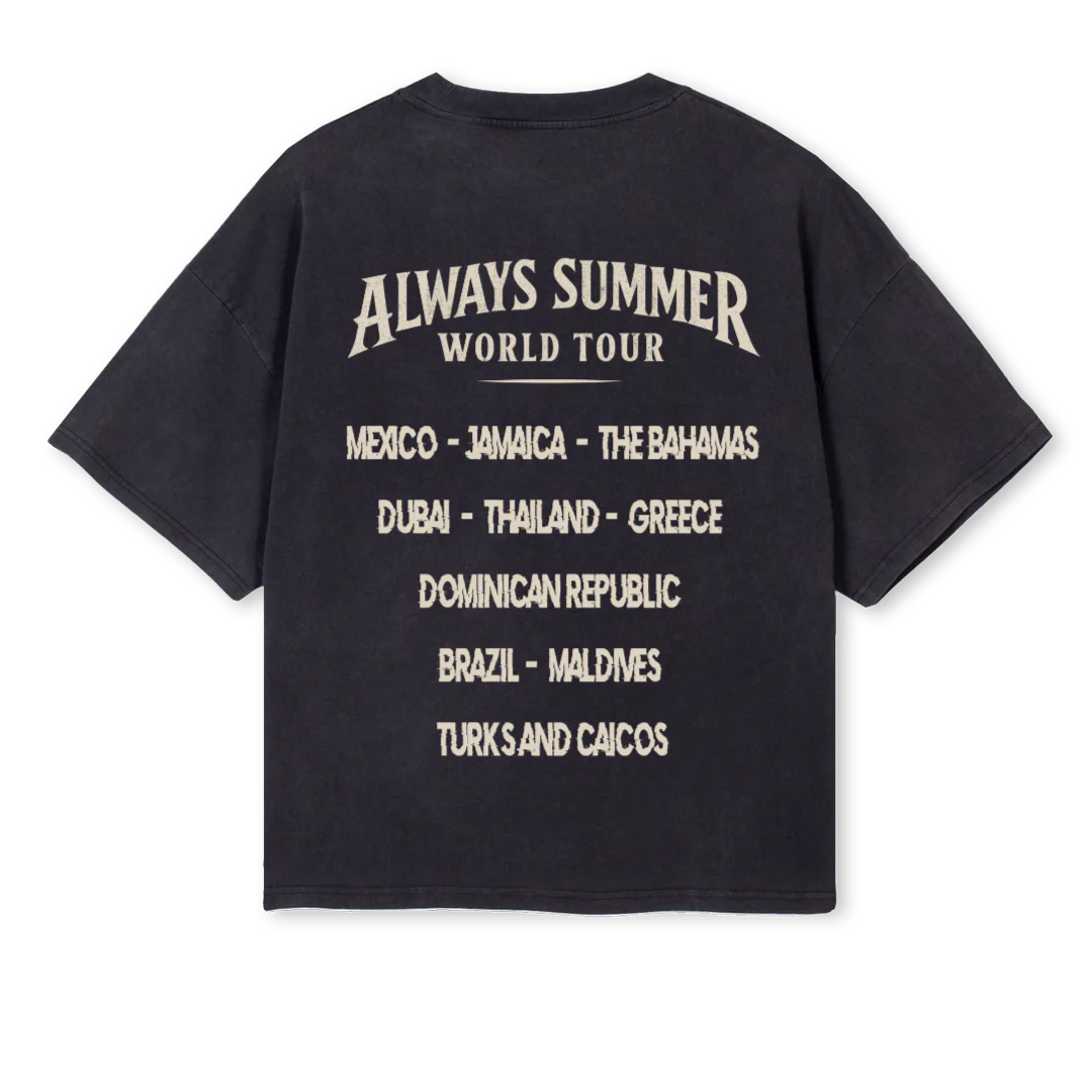 WT ALWAYSB Vintage Black Oversized Boxy Tee. - Image 2