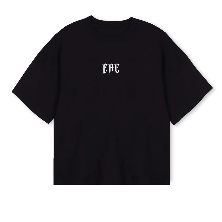 WWERESAMPLETHREE Black Oversized Boxy Tee.