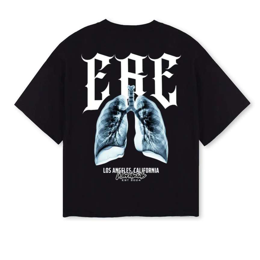 WWERESAMPLETHREE Black Oversized Boxy Tee. - Image 2