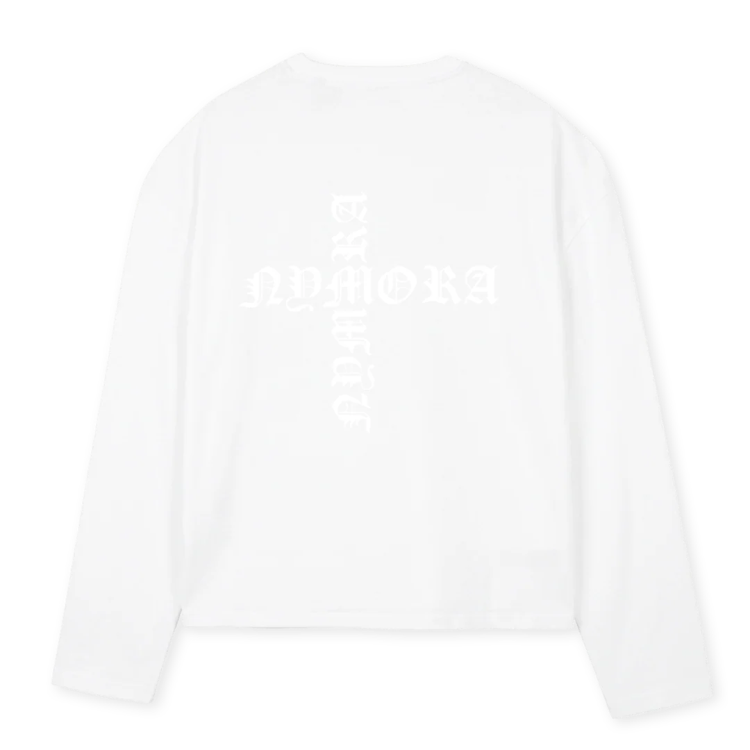 WWWWWWWW White Oversized Boxy LS Tee. - Image 2