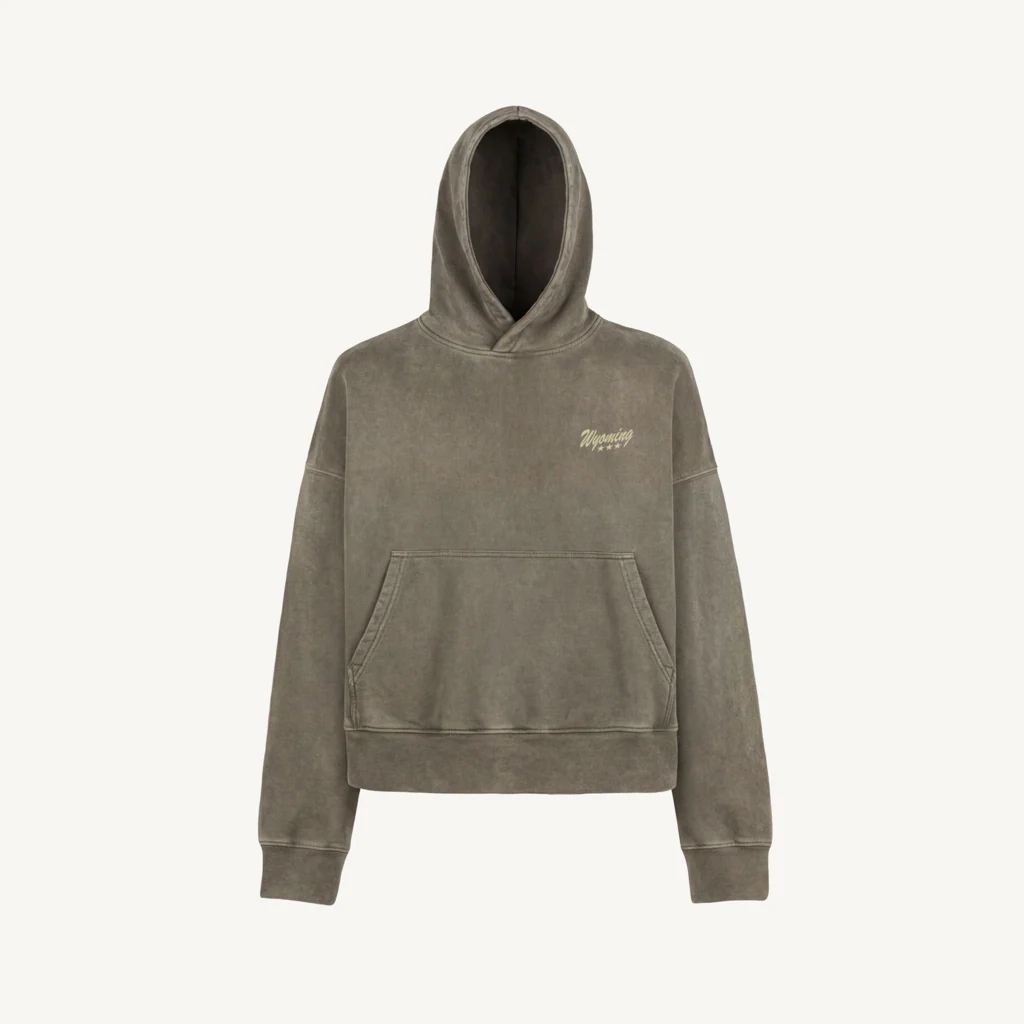 Wyoming hood Vintage Olive Oversized Boxy Hoodie.