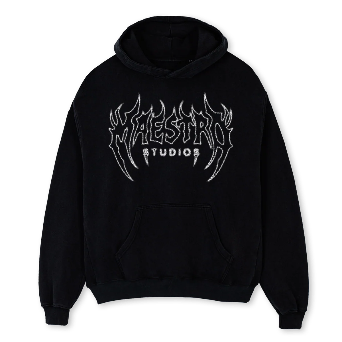 XEROXTRIBAL Black Oversized Hoodie.