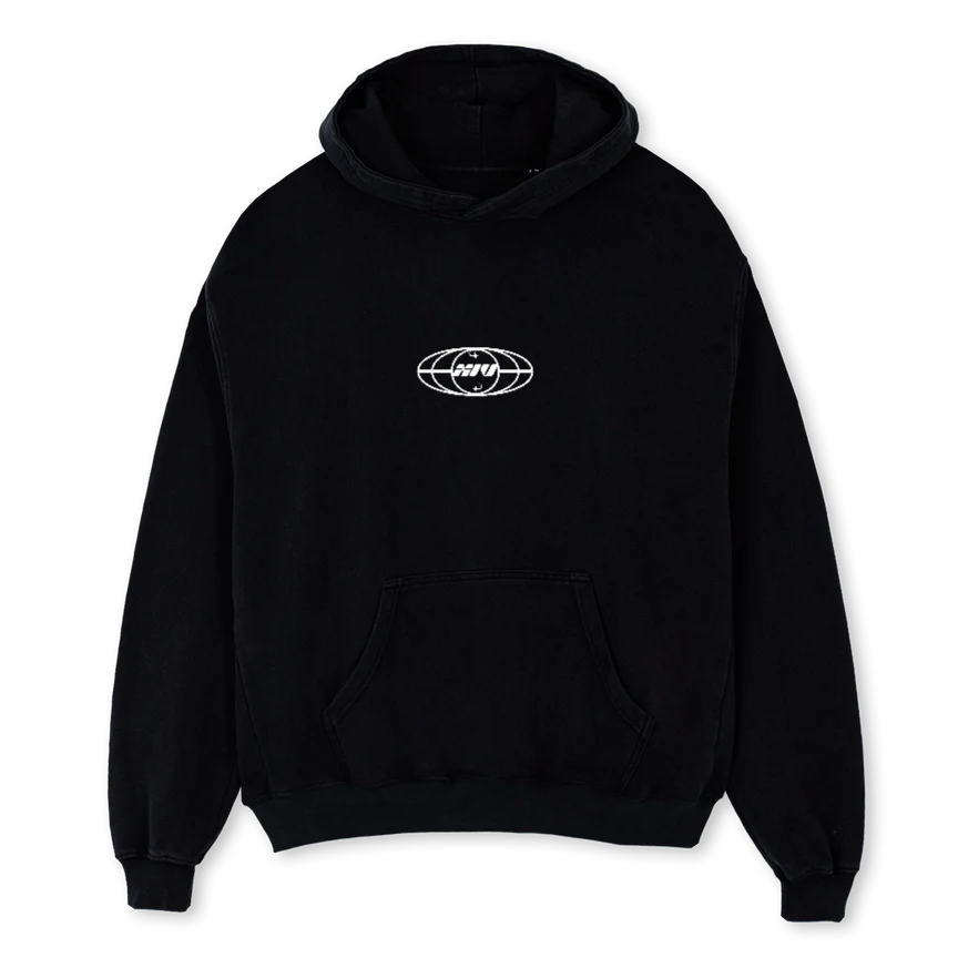 XIV BANSHEE Black Oversized Hoodie.