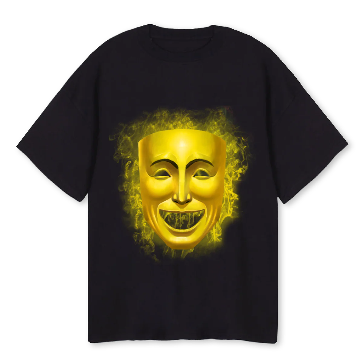 YELLOW EXPRESSION Black Oversized Tee.
