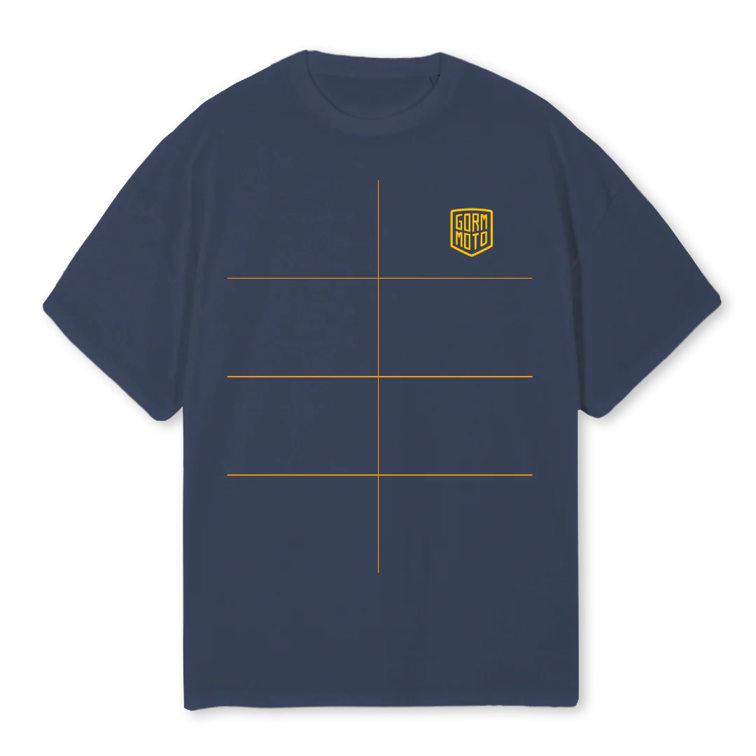 YELLOWHOPE Navy Blue Oversized Tee.