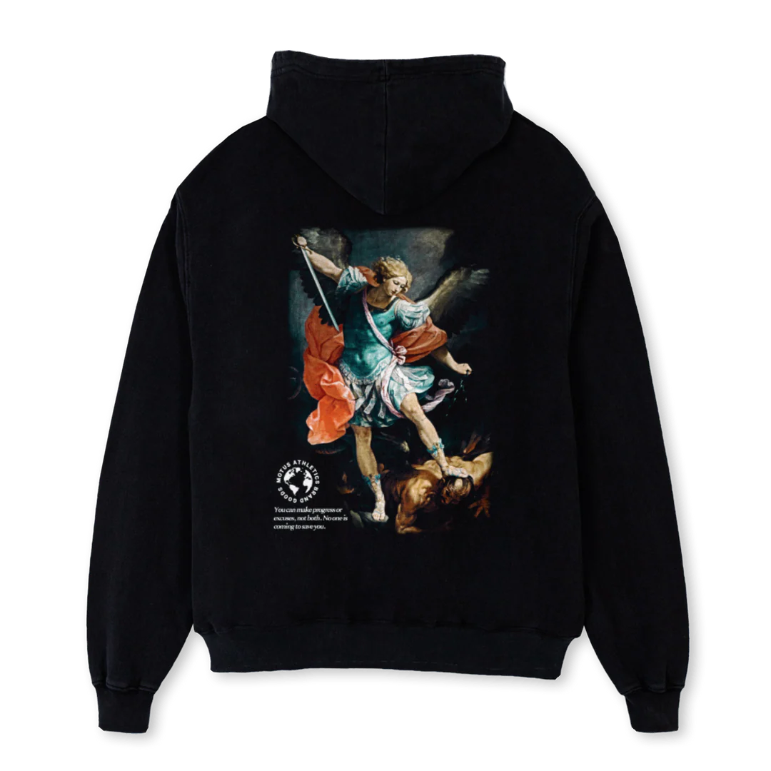 YOUNGANDNAIVEHOODIE Black Oversized Hoodie. - Image 2