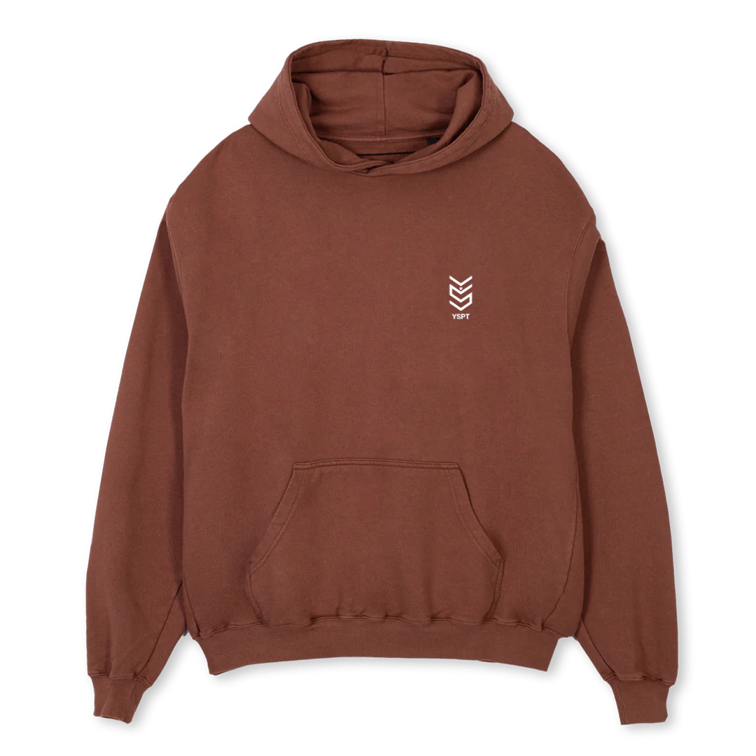 YSPT BASIC BLUE Vintage Brown Oversized Hoodie.